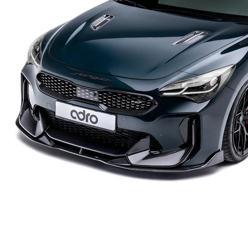 ADRO Kia Stinger (Final Edition) Carbon Fiber Upper + Lower Lip Set - Kia Stinger