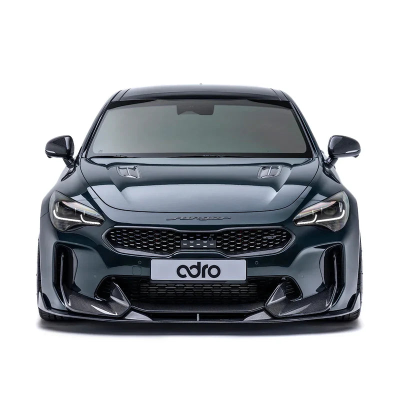 ADRO Kia Stinger (Final Edition) Carbon Fiber Upper + Lower Lip Set - Kia Stinger
