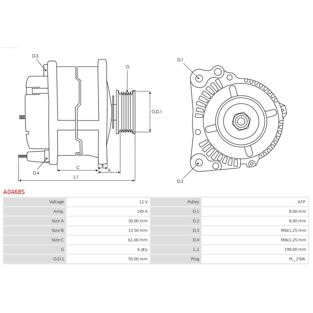 AS-PL Alternator (Standard Line) - VW/Audi 1.4 TSI / TFSI