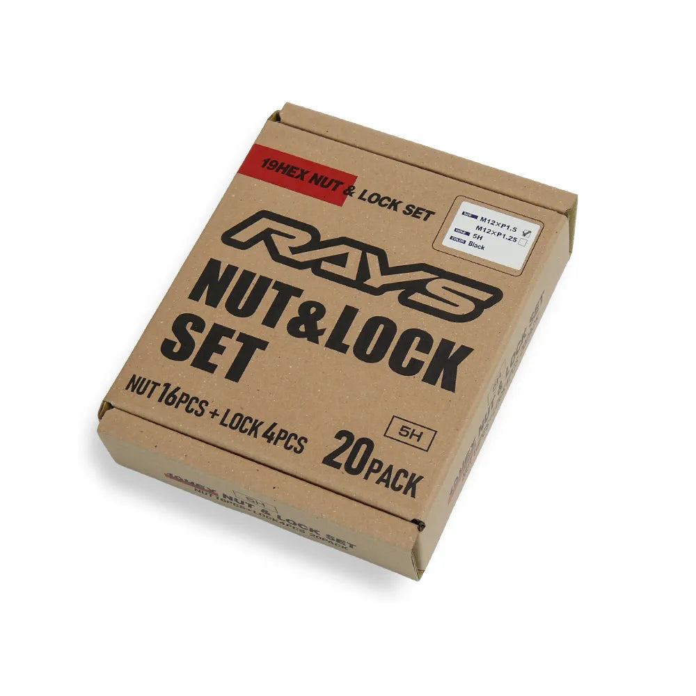 Rays 19HEX NUT LOCK SET (L31 M12/5H) - Universal