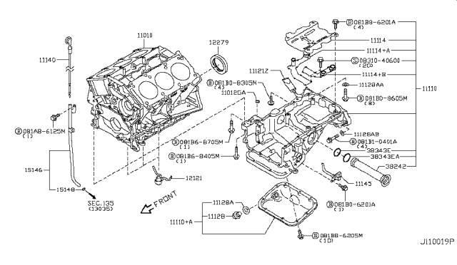 Nissan Engine Block Assembly (Genuine Part) - Nissan GTR 35 VR38DETT 2010+