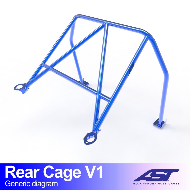 AST Rollcages V1 Bolt-In Rear Roll Cage - Mazda MX-5 NB 1998-2005