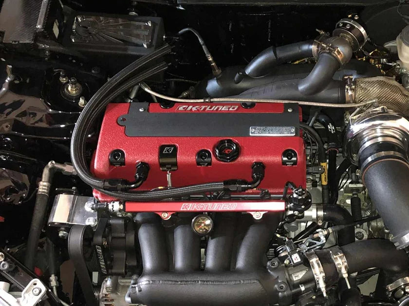 K-Tuned Vented Valve Cover - Wrinkle Red - Honda K-Series Engine