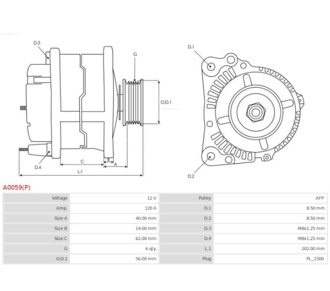 AS-PL Standard Line Alternator - AUDI/SKODA/SEAT/VW