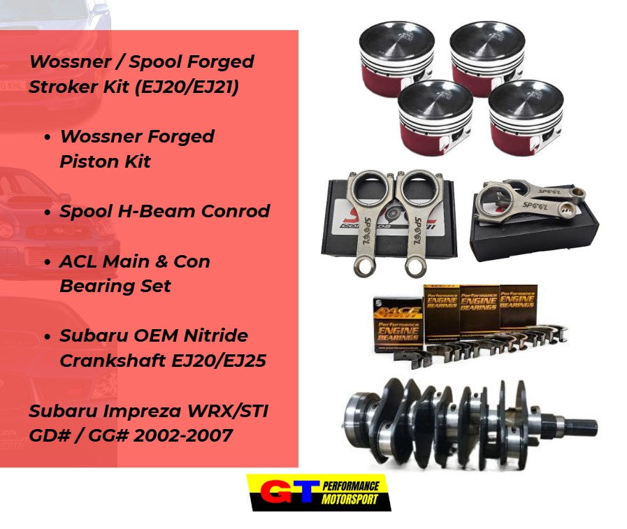 Wossner / Spool Forged Stroker Kit (EJ20/EJ21) - Subaru Impreza WRX/STI GD# / GG# 2002-2007