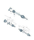 Audi/Volkswagen Front Driveshaft - Tripodic - Assy (Genuine Part)- Volkswagen Golf R