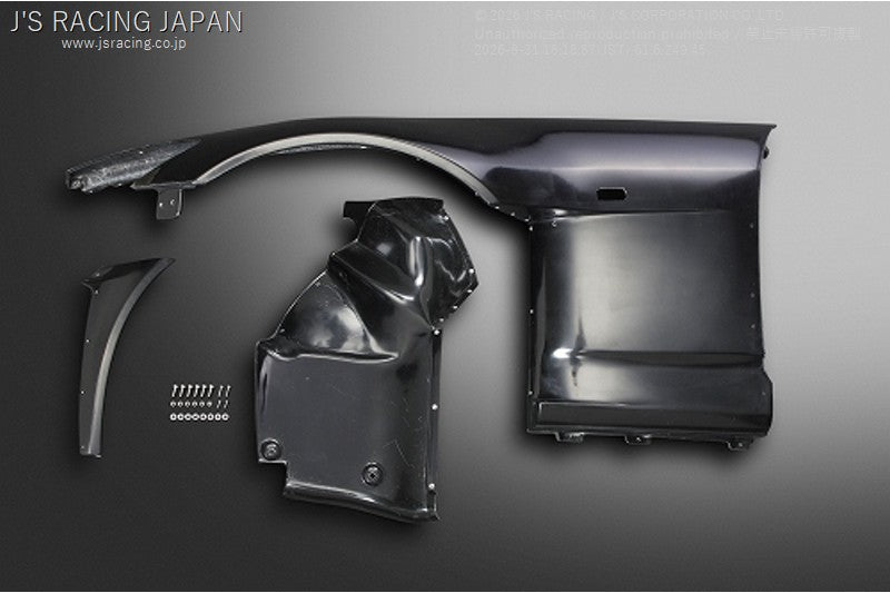J’S Racing Front Wide Fender - 1 Set - Honda S2000 AP1/AP2 1999-2009