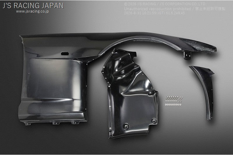 J’S Racing Front Wide Fender - 1 Set - Honda S2000 AP1/AP2 1999-2009