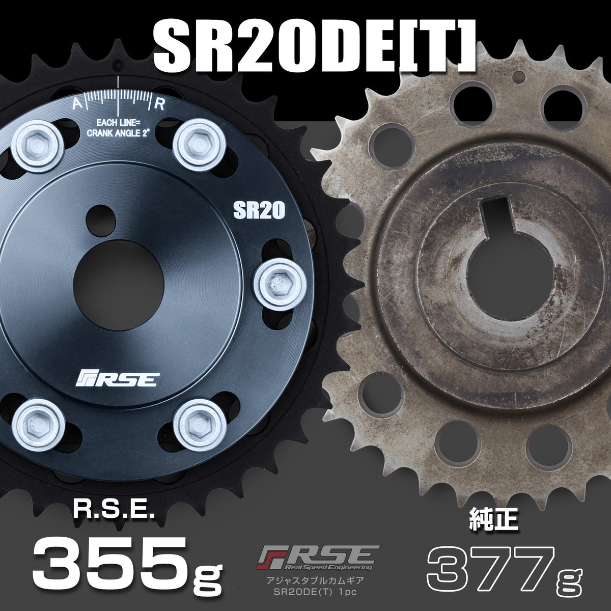 RSE Adjustable Cam Gear - Nissan S13/S14/S15 SR20DE/T Series