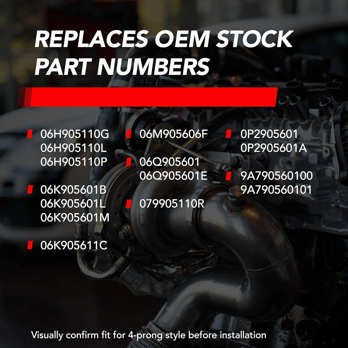 APR Upgraded Ignition Coils - Red - Set Of Four - EA888.3/EA888.4/EA839/EA825 (MQB/MLB) 2.0T/2.9T/3.0T/4.0T