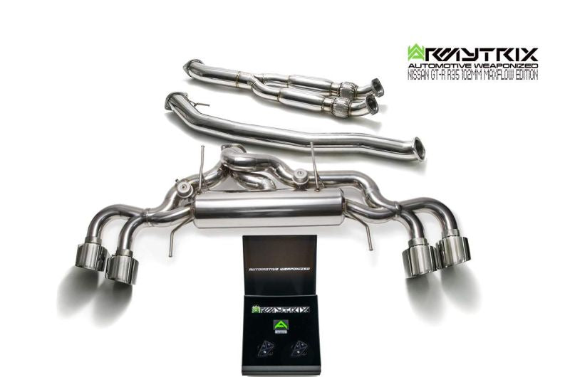 Armytrix Stainless 102mm Valvetronic Cat-Back - 2009-2017 Nissan R35 GT-R