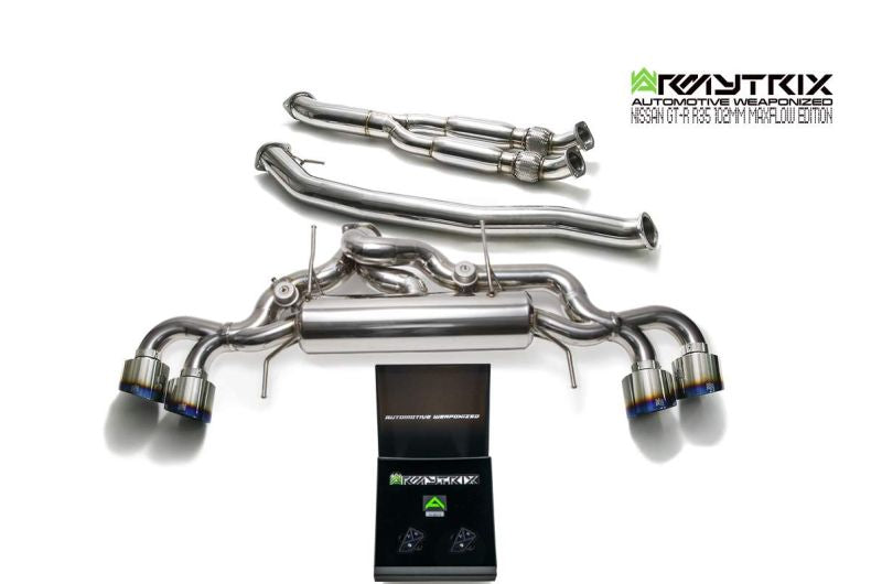 Armytrix Stainless 102mm Valvetronic Cat-Back - 2009-2017 Nissan R35 GT-R